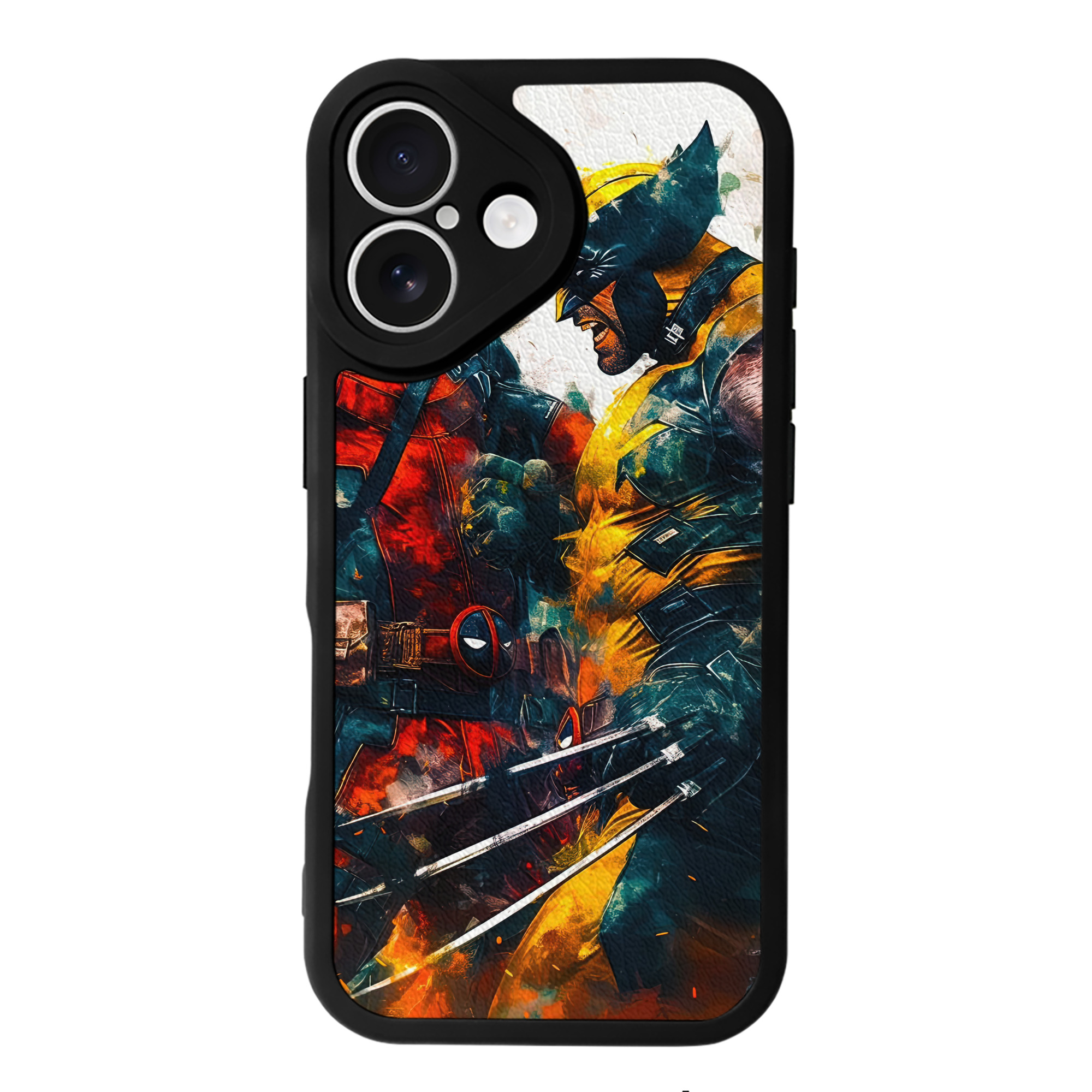 （画像用） Deadpool デッドプール 【iPhone 16シリーズ対応】シリコンスマホケース（レザー調） 材質：シリコン